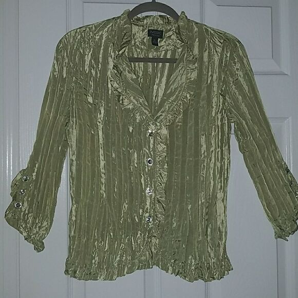MSK Petite crinkle top. Sz. PL NWOT - Picture 1 of 5